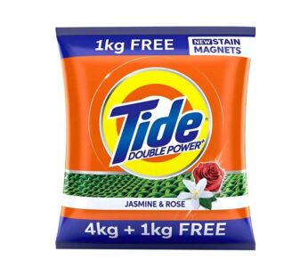 Tide Double Power Jasmine & Rose Detergent Powder – Get 1 kg Free