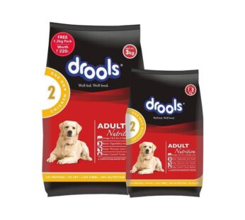 Drools Chicken & Egg Adult Dog Dry Food – Free 1.2 kg