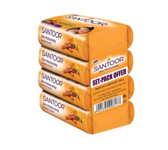 Santoor Sandal & Turmeric Soap – Pack of 4